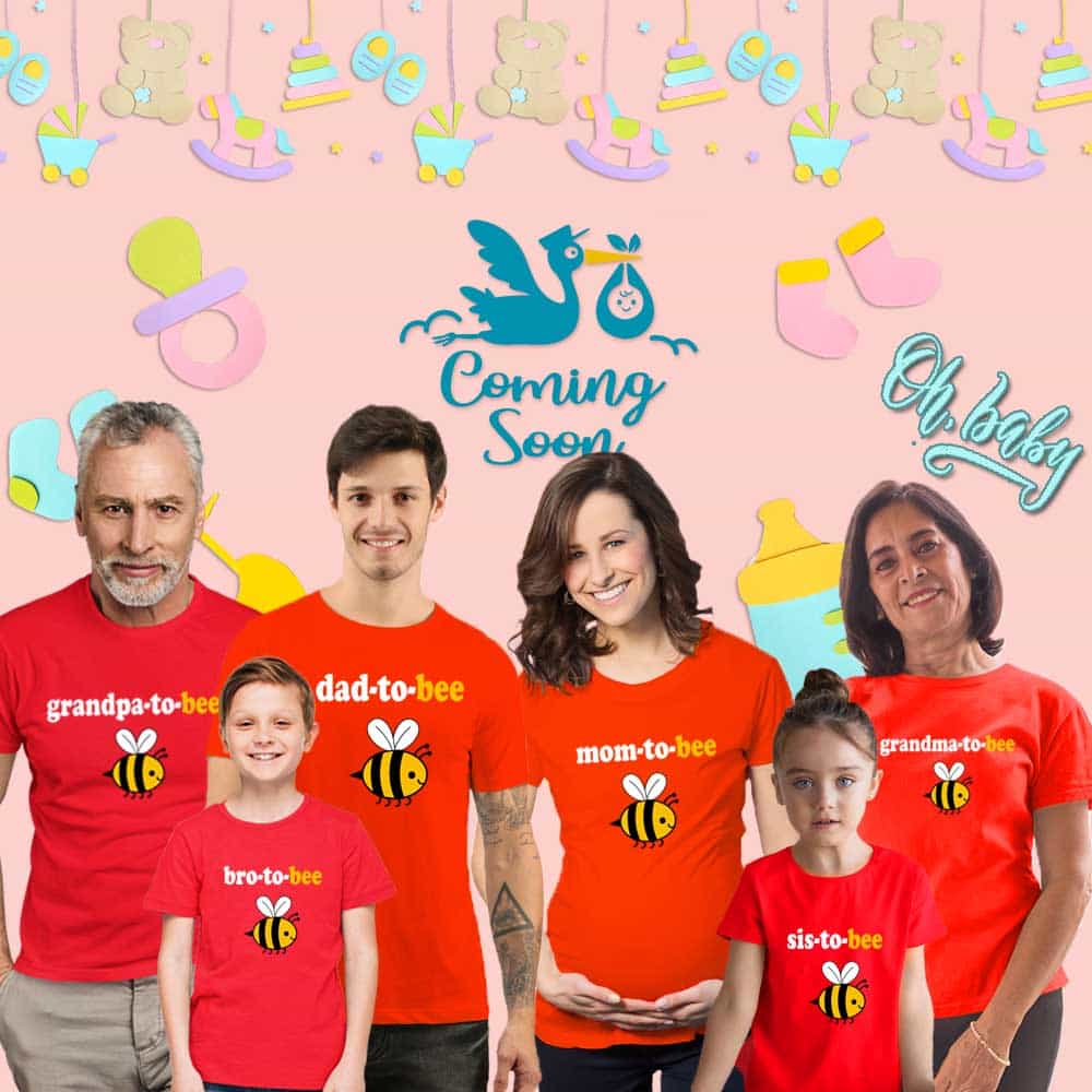 Bumble Bee Theme Baby Shower Party Tshirts