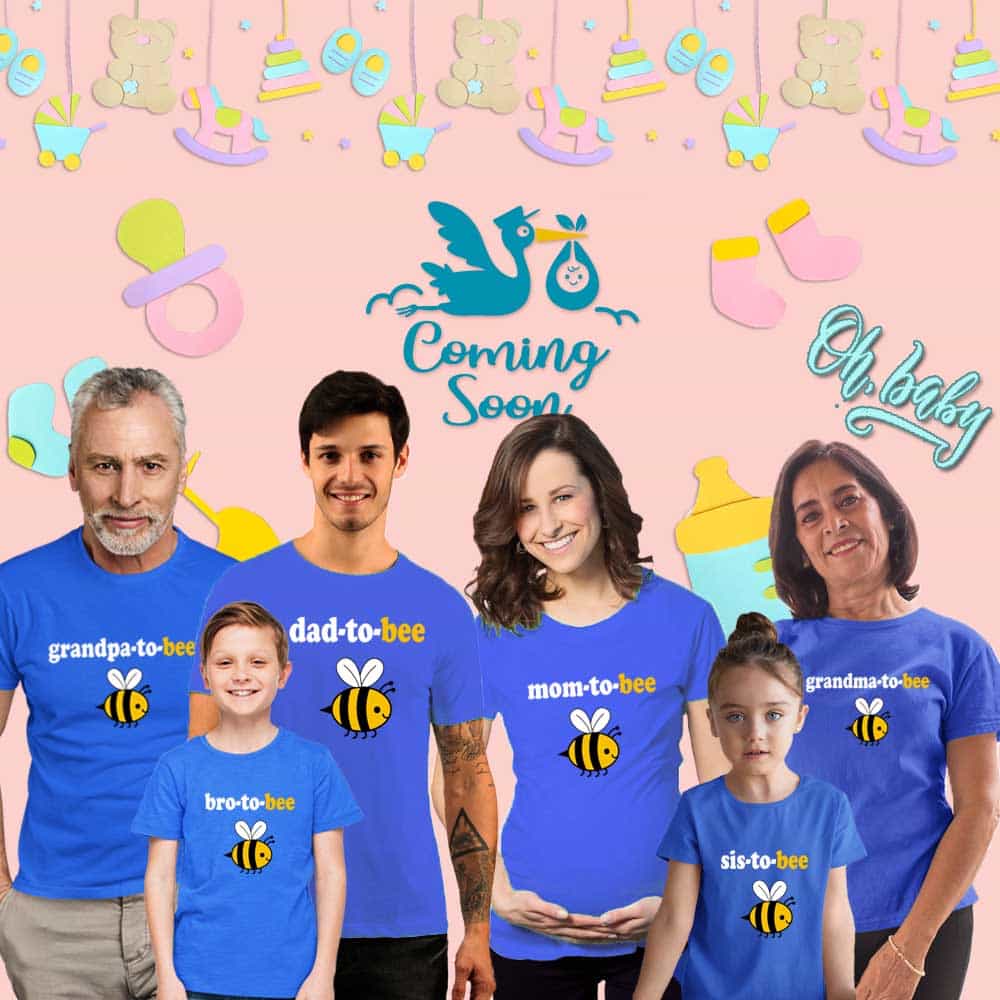 Bumble Bee Theme Baby Shower Party Tshirts