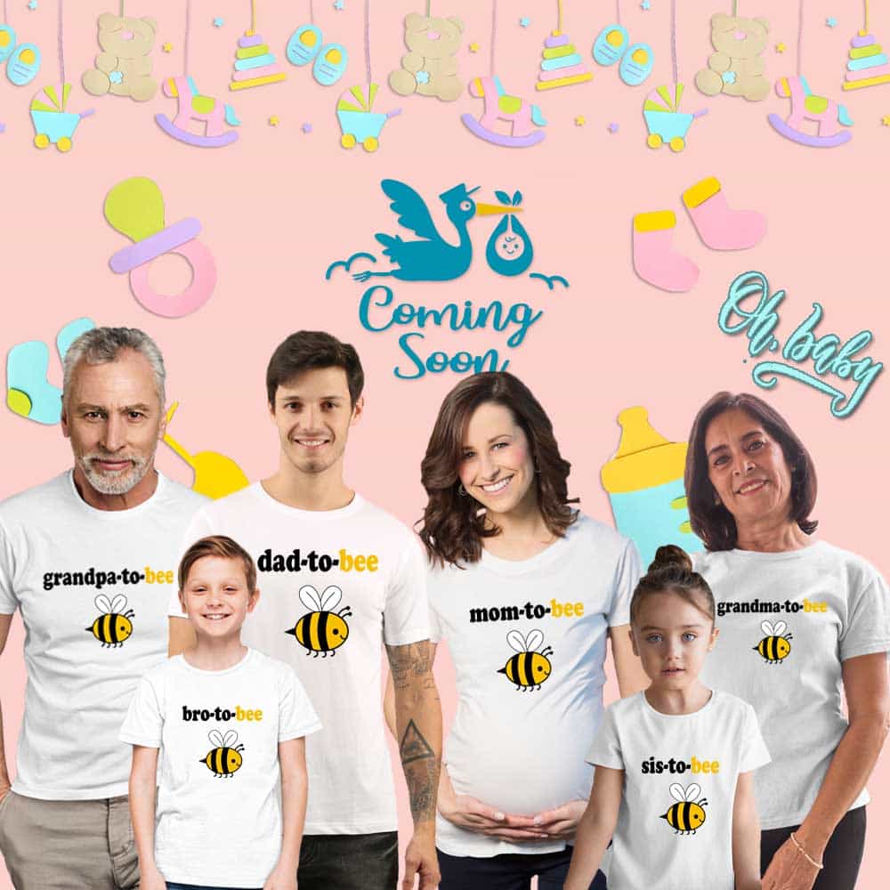 Bumble Bee Theme Baby Shower Party Tshirts