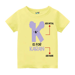Alphabet K  Customised T Shirt