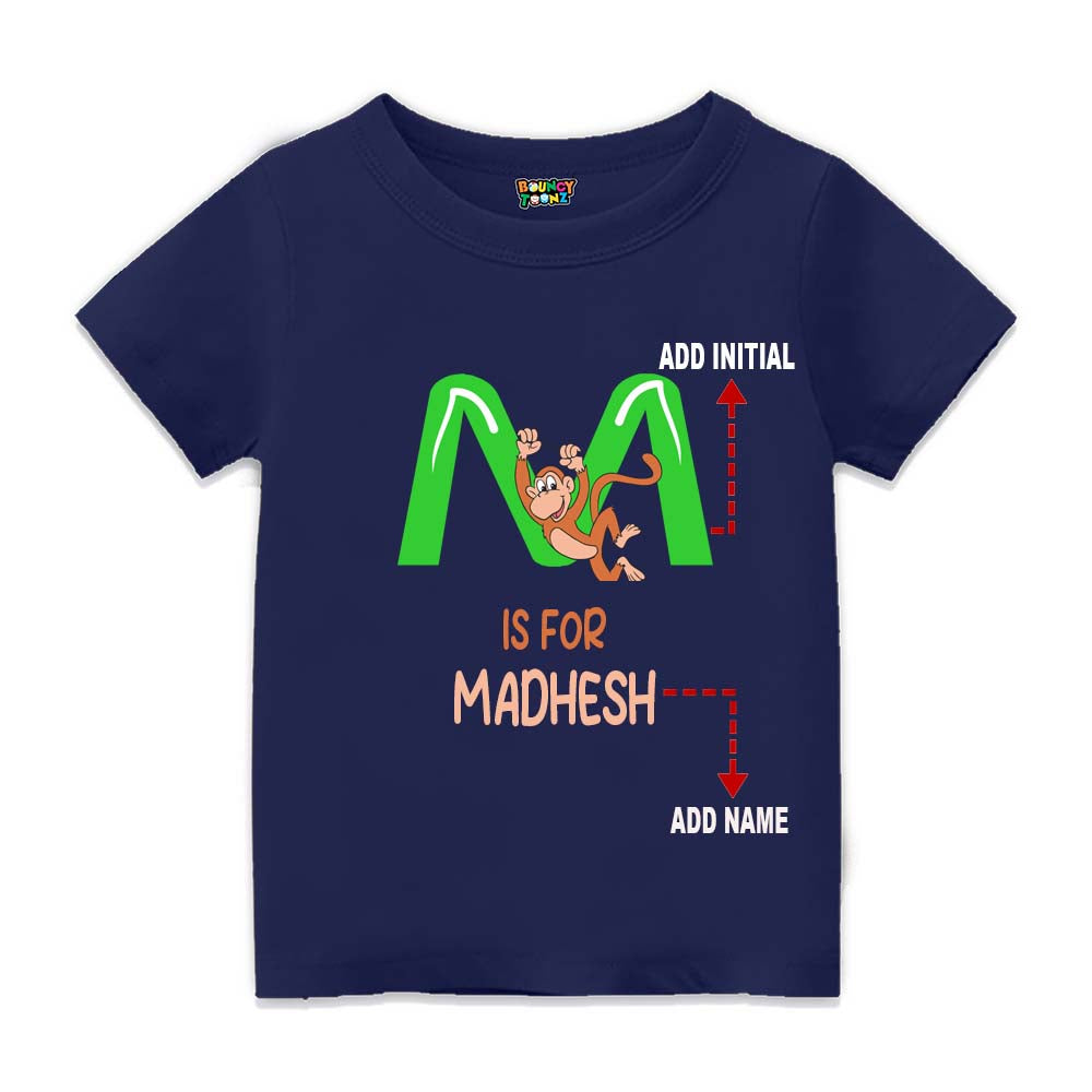 Alphabet M  Customised T Shirt