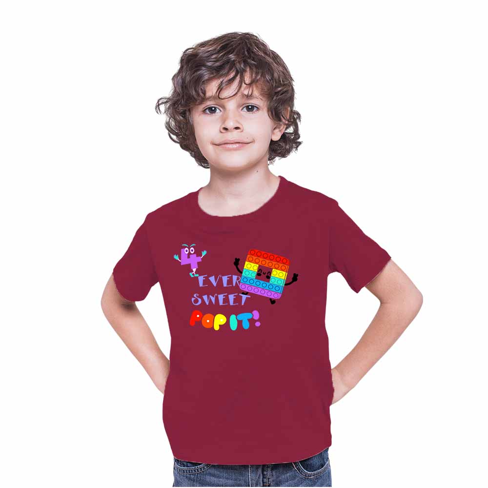 4rd Birthday Popi Game Theme Kids T-shirt