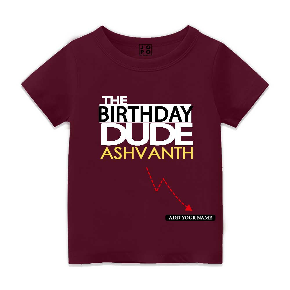 Birthday Dude Customised Kids T Shirt