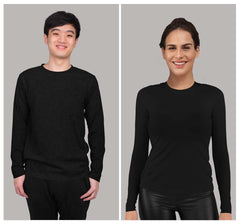 Black Plain T-shirt for Men and Women Full Sleeve