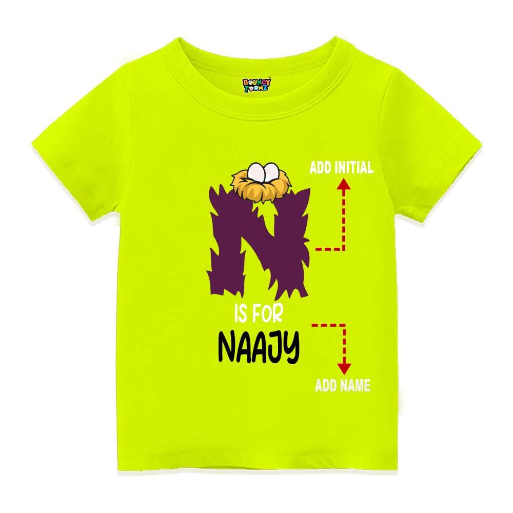 Alphabet N  Customised T Shirt