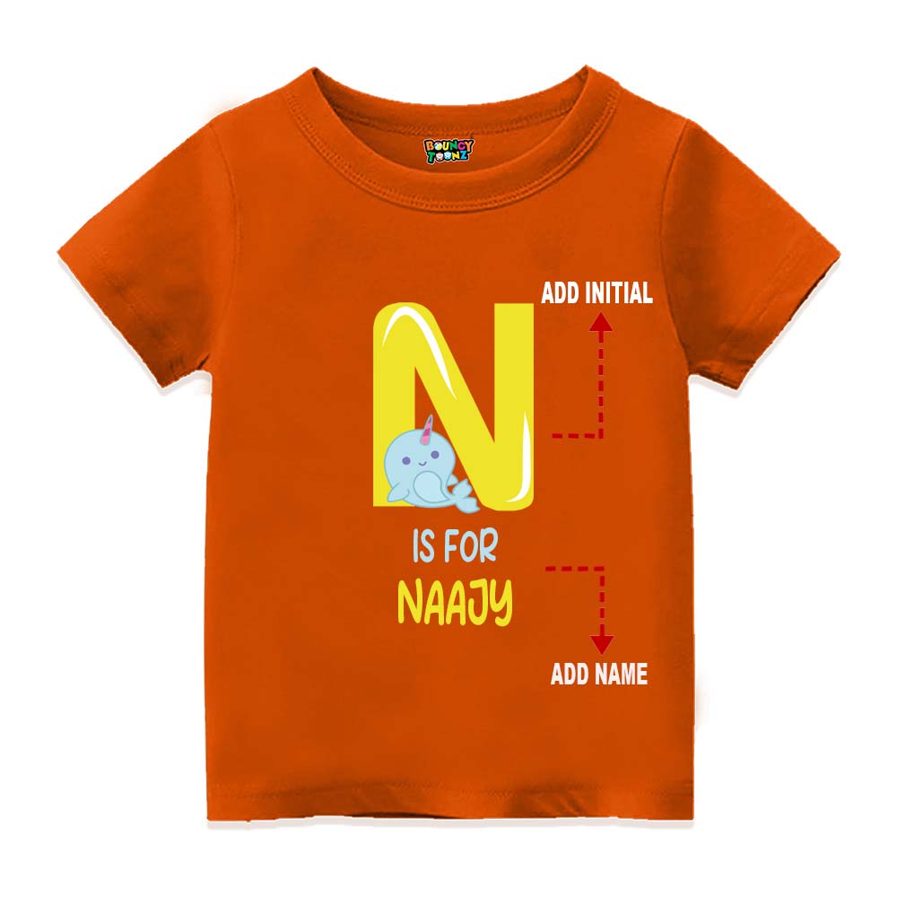 Alphabet N  Customised T Shirt