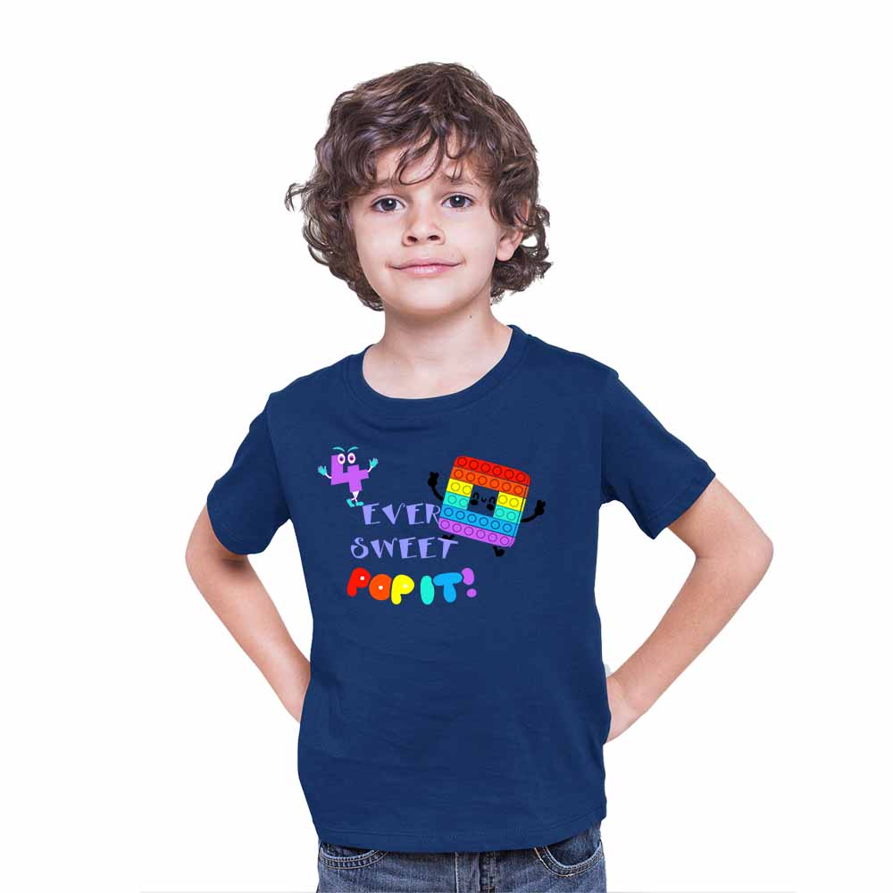 4rd Birthday Popi Game Theme Kids T-shirt