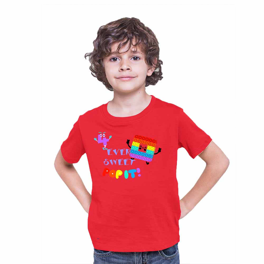 4rd Birthday Popi Game Theme Kids T-shirt