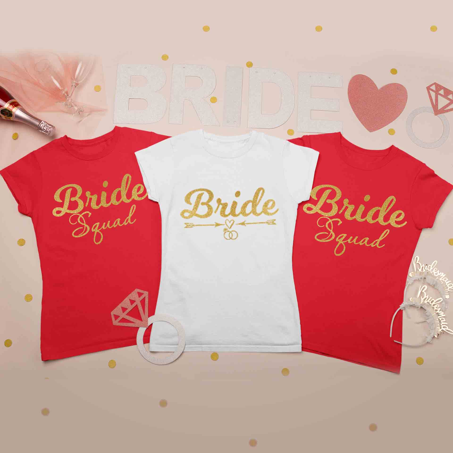 Bride & Bride Squad Bachelorette Party Tshirts