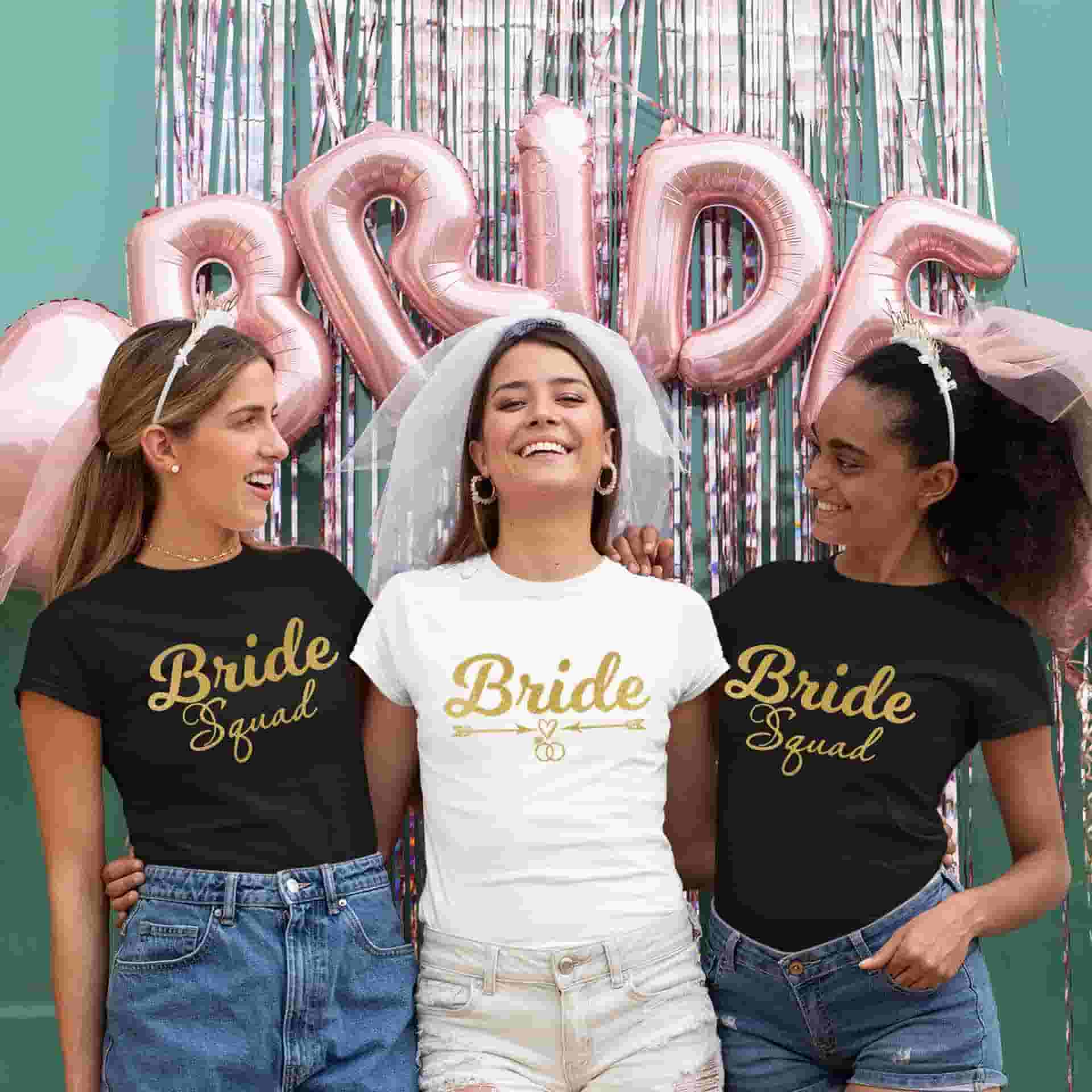 Bride & Bride Squad Bachelorette Party Tshirts
