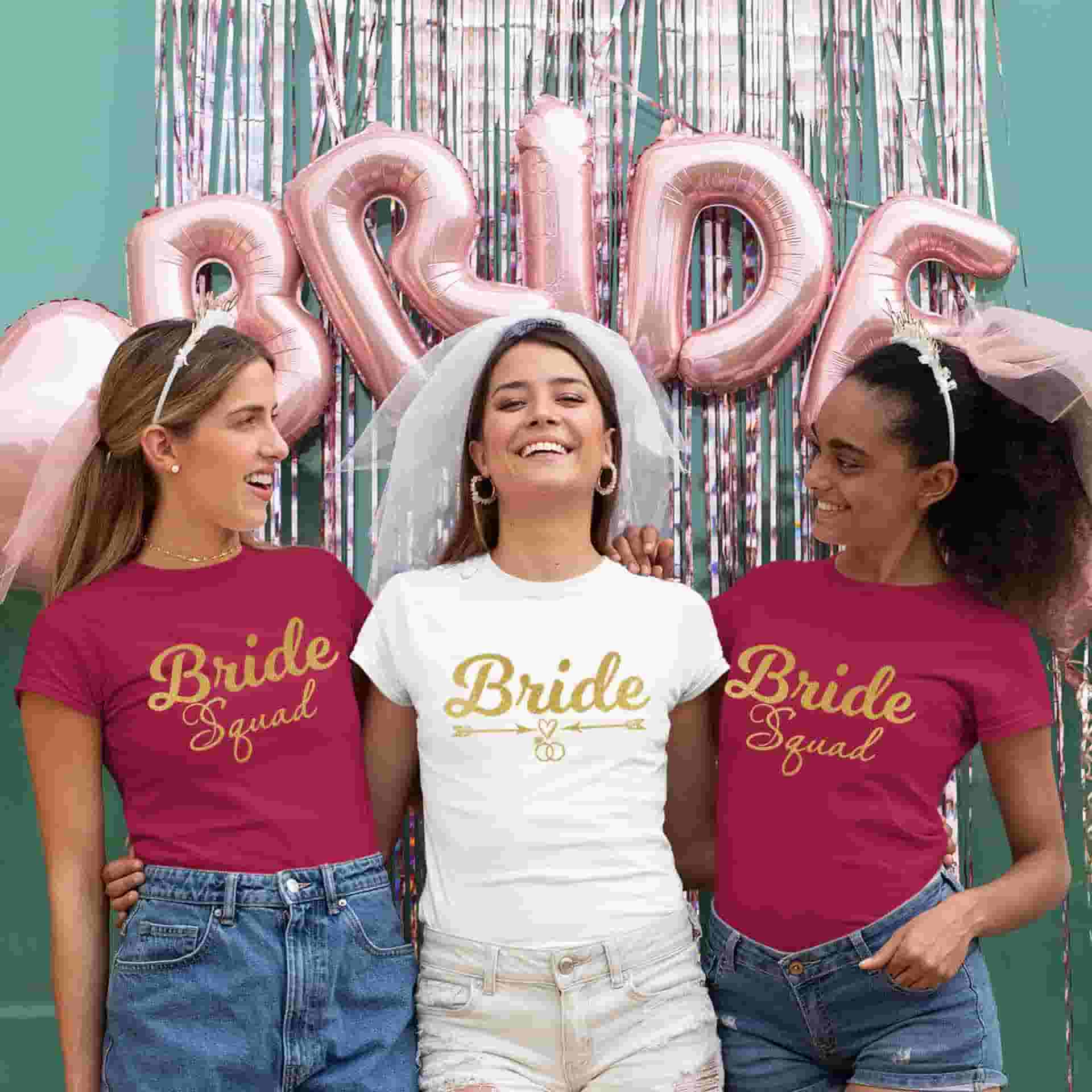 Bride & Bride Squad Bachelorette Party Tshirts