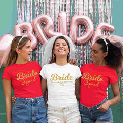 Bride & Bride Squad Bachelorette Party Tshirts