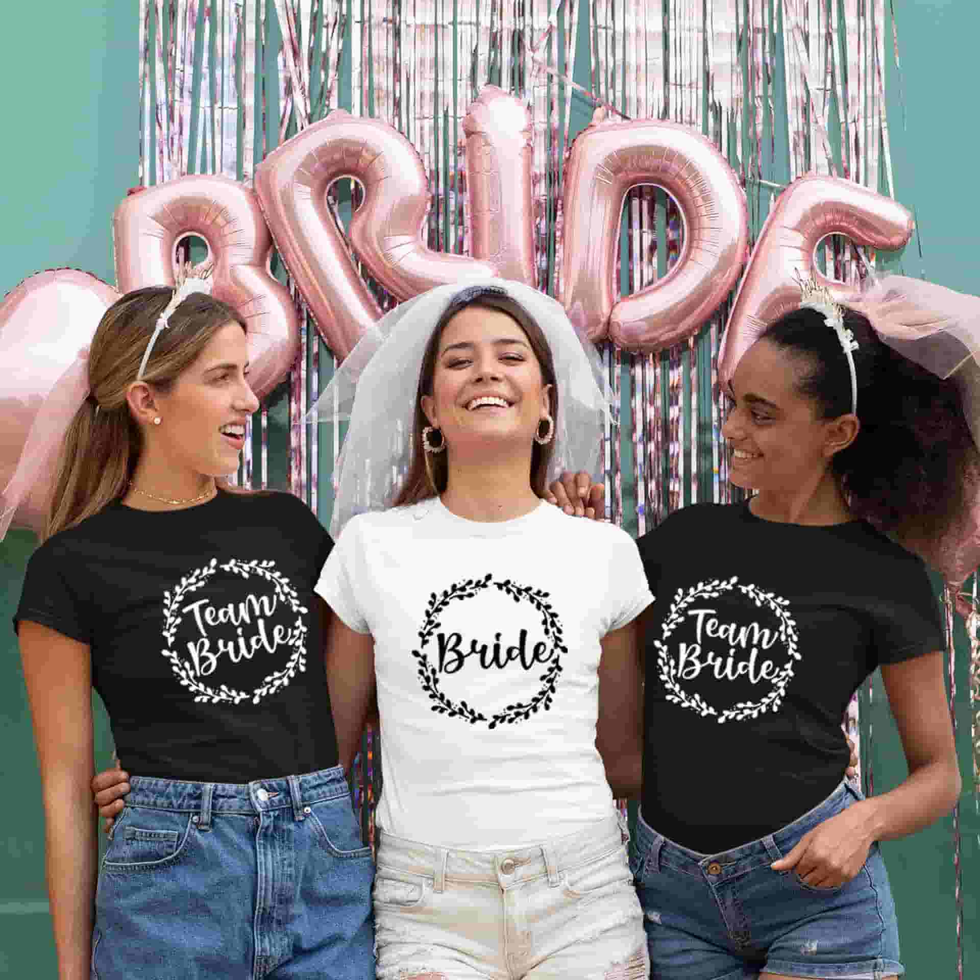 Bride - Team Bride Bachelorette Party T-Shirts Set of 2, 3, 4, 5