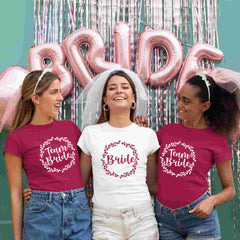 Bride - Team Bride Bachelorette Party T-Shirts Set of 2, 3, 4, 5