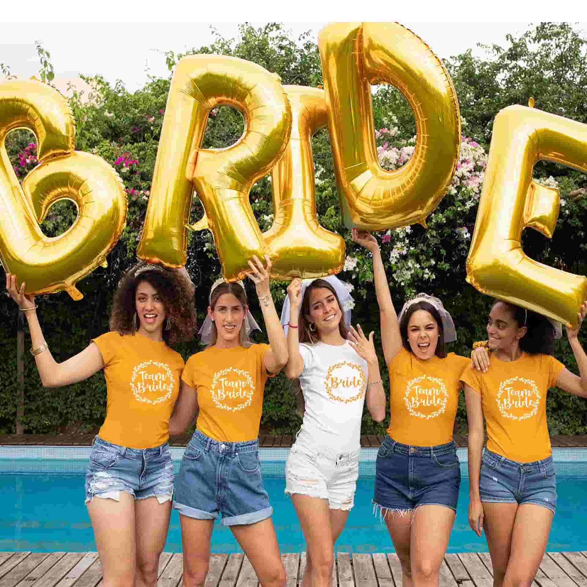 Bride - Team Bride Bachelorette Party T-Shirts Set of 2, 3, 4, 5