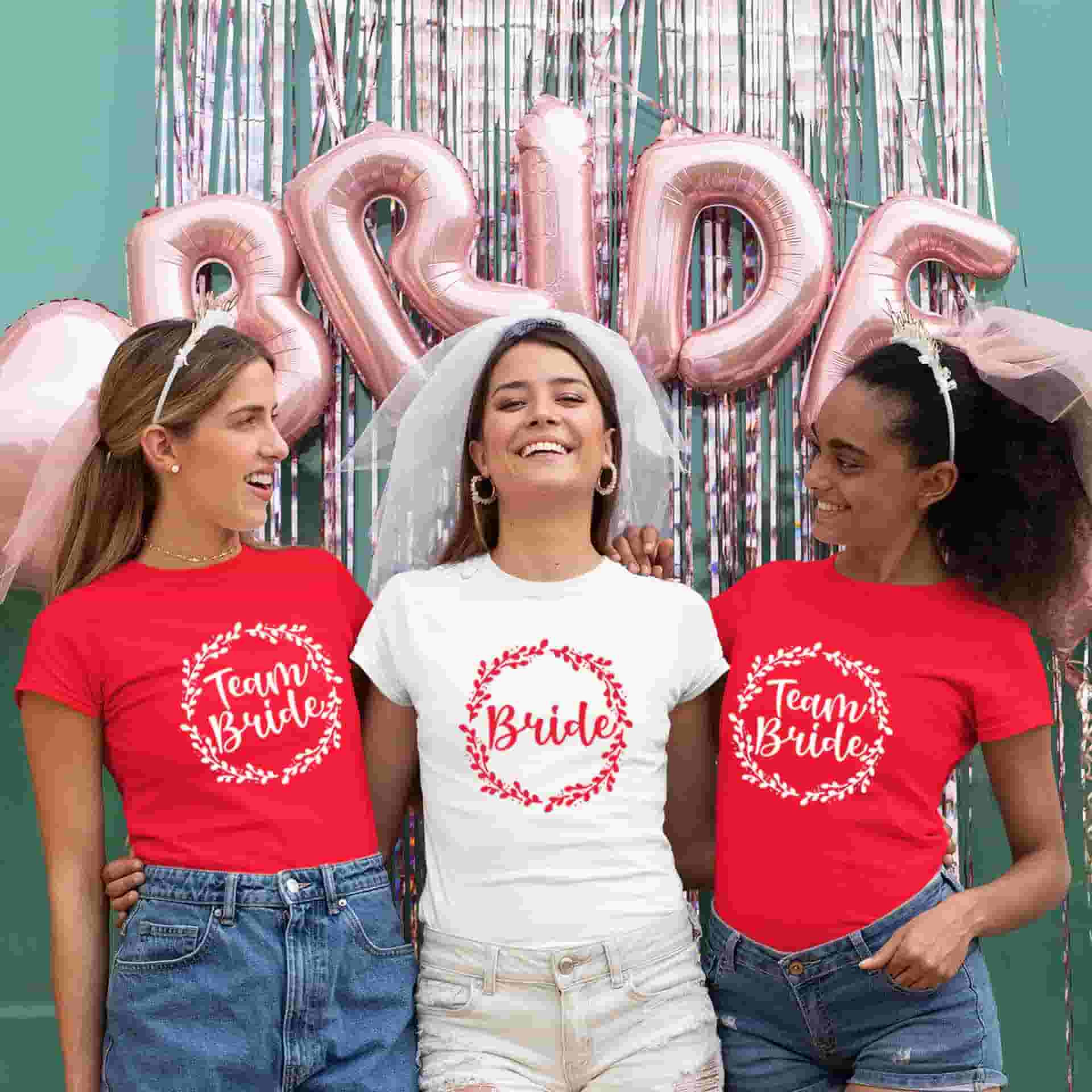 Bride - Team Bride Bachelorette Party T-Shirts Set of 2, 3, 4, 5