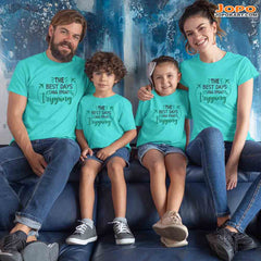 Best Days Tripping Family T-Shirts Set of 3 & 4 for Mom, Dad, Son, Daughter