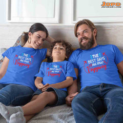 Best Days Tripping Family T-Shirts Set of 3 & 4 for Mom, Dad, Son, Daughter