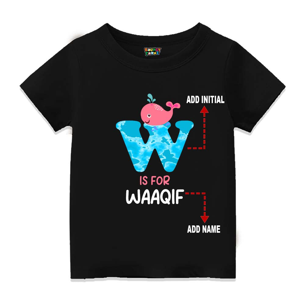 Alphabet W Customised T Shirt
