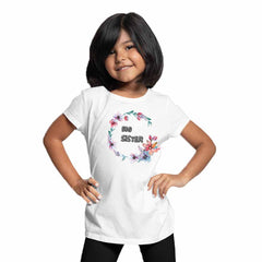 Big Sister with Flower Design T-Shirt